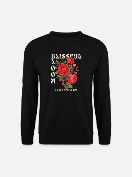 Blissful Bloom – Peace & Beauty Combined - Unisex Sweatshirt - black