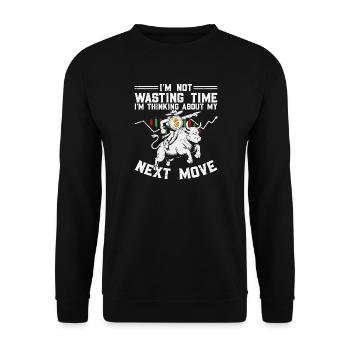 Trading Boursier Crypto Trader Boursier - Sweat-shirt Unisexe - noir - Devant - Alina (178cm) & Michal (187cm)