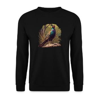 Pheasants Pheasant - Unisex Sweatshirt - black - Front - Alina (178cm) & Michal (187cm)