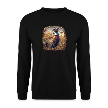 Pheasants Pheasant - Unisex Sweatshirt - black - Front - Alina (178cm) & Michal (187cm)