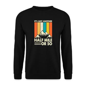 Hiking Hiker Mountaineer Gift - Unisex Sweatshirt - black - Front - Alina (178cm) & Michal (187cm)