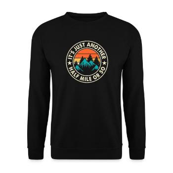 Hiking Hiker Mountaineer Gift - Unisex Sweatshirt - black - Front - Alina (178cm) & Michal (187cm)