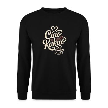 Ciao Cocoa Hot Chocolate Hot Chocolate Goodbye - Unisex Sweatshirt - black - Front - Alina (178cm) & Michal (187cm)