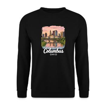 Columbus, Ohio - Unisex Sweatshirt - black - Front - Alina (178cm) & Michal (187cm)
