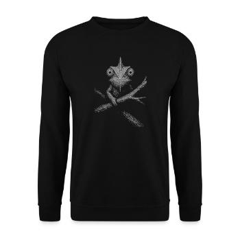 Serious Chameleon - Unisex Sweatshirt - black - Front - Alina (178cm) & Michal (187cm)