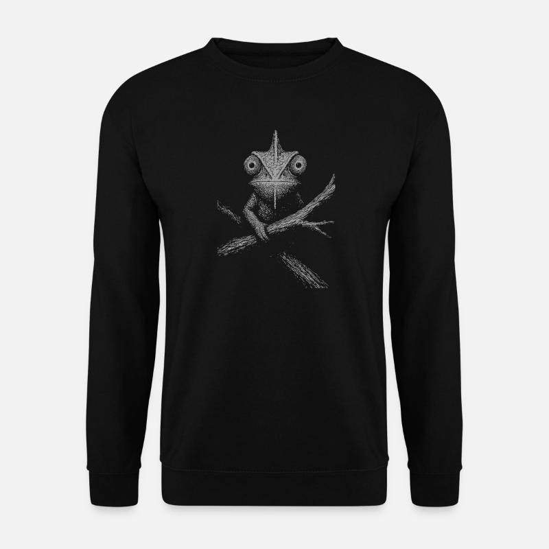 Ernstes Chamäleon  - Unisex Pullover - Schwarz