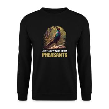 Pheasants Pheasant - Unisex Sweatshirt - black - Front - Alina (178cm) & Michal (187cm)