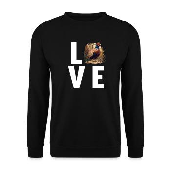 Pheasants Pheasant - Unisex Sweatshirt - black - Front - Alina (178cm) & Michal (187cm)