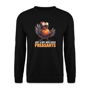 Pheasants Pheasant - Unisex Sweatshirt - black - Front - Alina (178cm) & Michal (187cm)