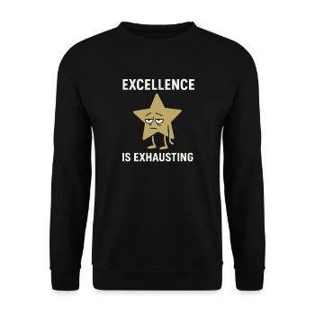 Diplômé très doué en burn-out avec des résultats scolaires - Sweat-shirt Unisexe - noir - Devant - Alina (178cm) & Michal (187cm)