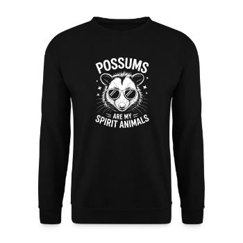 Opossum Saying Possum Rat Funny Opossum Gift - Unisex Sweatshirt - black - Front - Alina (178cm) & Michal (187cm)