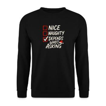 Christmas Humor Christmas Xmas Funny Funny - Unisex Sweatshirt - black - Front - Alina (178cm) & Michal (187cm)