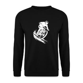 VTT Biker Art Cyclisme - Sweat-shirt Unisexe - noir - Devant - Alina (178cm) & Michal (187cm)