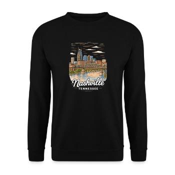 Nashville, Tennessee - Unisex Sweatshirt - black - Front - Alina (178cm) & Michal (187cm)