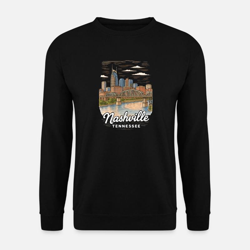 Nashville Tennessee - Unisex Pullover - Schwarz