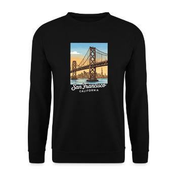 San Francisco - Unisex Sweatshirt - black - Front - Alina (178cm) & Michal (187cm)