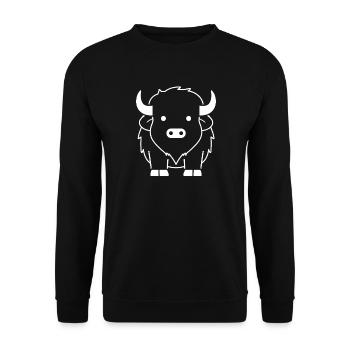 Bison - Unisex Pullover - Schwarz - Vorne - Alina (178cm) & Michal (187cm)