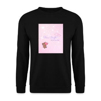 Shine Bright – Be Your Own Light - Unisex Pullover - Schwarz - Vorne - Alina (178cm) & Michal (187cm)