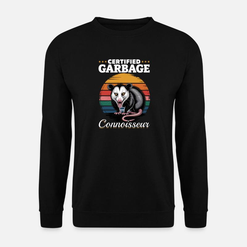 Funny Opossum - Unisex Pullover - Schwarz