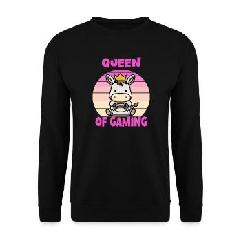 Reine du jeu - Sweat-shirt Unisexe - noir - Devant - Alina (178cm) & Michal (187cm)