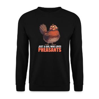 Pheasants Pheasant - Unisex Sweatshirt - black - Front - Alina (178cm) & Michal (187cm)