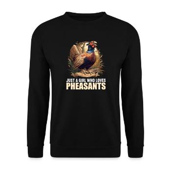 Pheasants Pheasant - Unisex Sweatshirt - black - Front - Alina (178cm) & Michal (187cm)