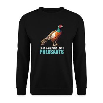 Pheasants Pheasant - Unisex Sweatshirt - black - Front - Alina (178cm) & Michal (187cm)