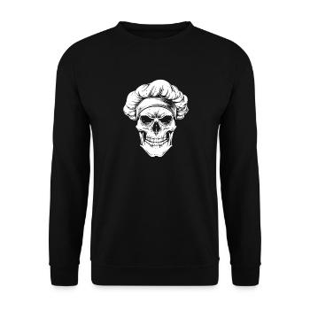 Kochskull Gothique Cuisine Art - Sweat-shirt Unisexe - noir - Devant - Alina (178cm) & Michal (187cm)