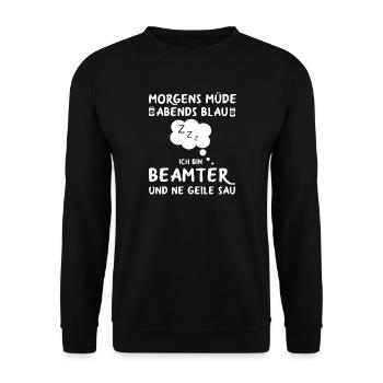 Civil servant civil servant civil servant sayings - Unisex Sweatshirt - black - Front - Alina (178cm) & Michal (187cm)