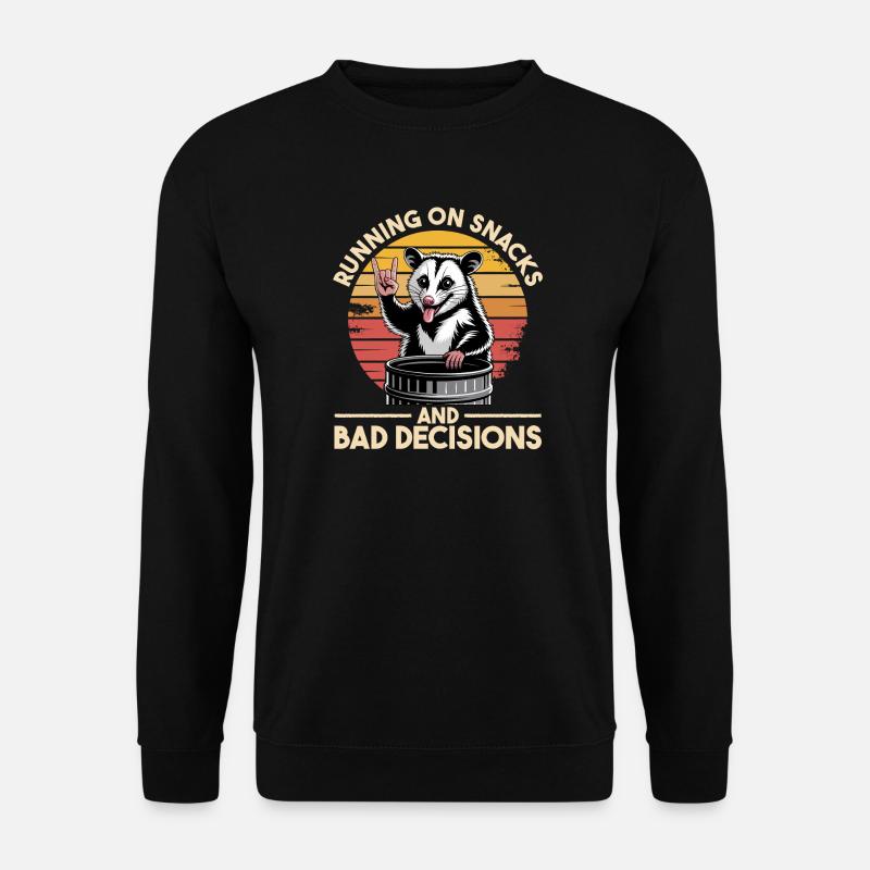 Funny Opossum - Unisex Pullover - Schwarz