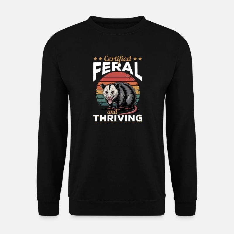 Funny Opossum - Unisex Pullover - Schwarz