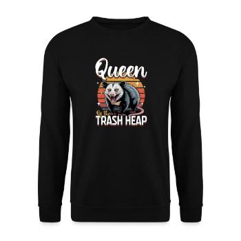 Funny Opossum - Unisex Sweatshirt - black - Front - Alina (178cm) & Michal (187cm)