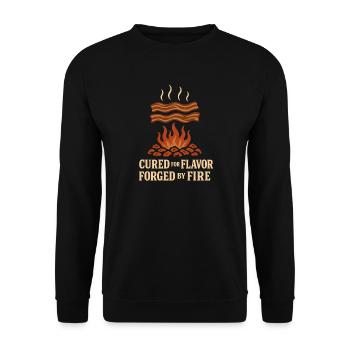 Fumoir à viande Jerky Maker Bbq - Sweat-shirt Unisexe - noir - Devant - Alina (178cm) & Michal (187cm)