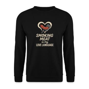 Meat Smoker Jerky Maker Bbq - Unisex Sweatshirt - black - Front - Alina (178cm) & Michal (187cm)
