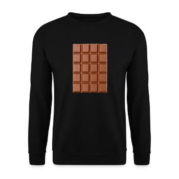 chocolate - Unisex Sweatshirt - black - Front - Alina (178cm) & Michal (187cm)