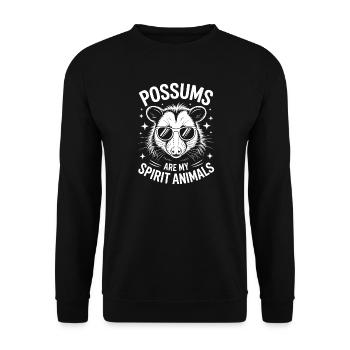 Opossum Saying Possum Rat Funny Opossum Gift - Unisex Sweatshirt - black - Front - Alina (178cm) & Michal (187cm)