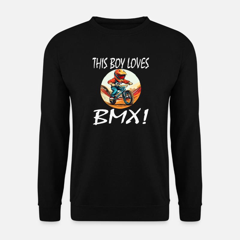 Junge liebt BMX - Unisex Pullover - Schwarz