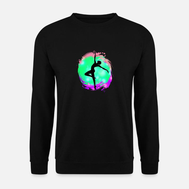 Tänzerin Silhouette Neon-Splash - Unisex Pullover - Schwarz