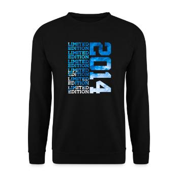 LIMITED EDITION 2014 12 JAHRE 12. GEBURTSTAG - Unisex Pullover - Schwarz - Vorne - Alina (178cm) & Michal (187cm)
