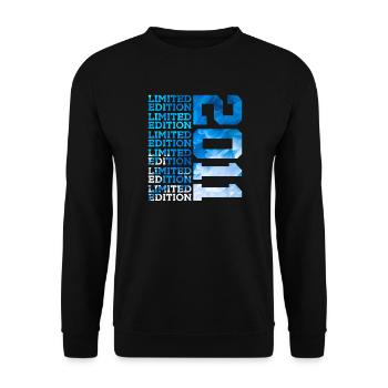 LIMITED EDITION 2011 15 JAHRE 15. GEBURTSTAG - Unisex Pullover - Schwarz - Vorne - Alina (178cm) & Michal (187cm)