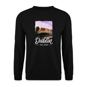 Dublin - Unisex Sweatshirt - black - Front - Alina (178cm) & Michal (187cm)