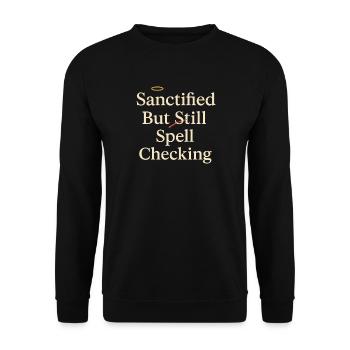 Christlicher Lehrer, Glaubensbasierter - Unisex Pullover - Schwarz - Vorne - Alina (178cm) & Michal (187cm)