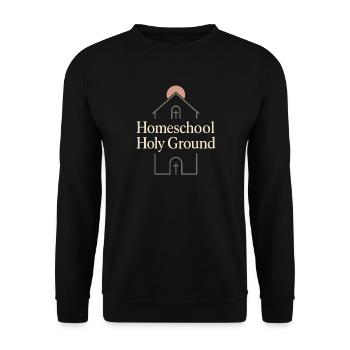 Christlicher Homeschool-mutter-glaube - Unisex Pullover - Schwarz - Vorne - Alina (178cm) & Michal (187cm)