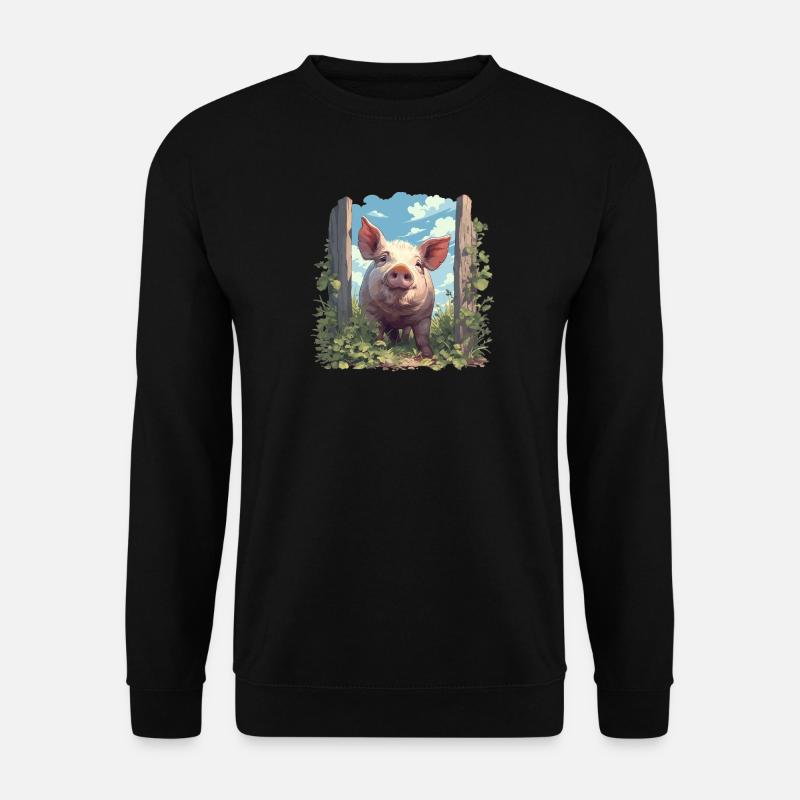 Schweine Schwein - Unisex Pullover - Schwarz