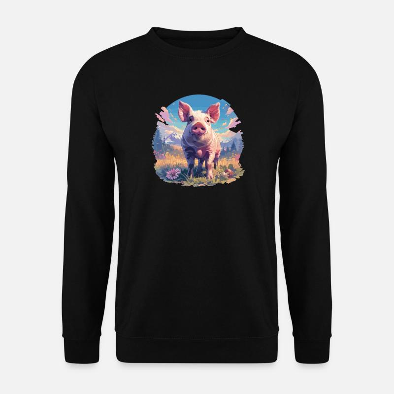 Schweine Schwein - Unisex Pullover - Schwarz