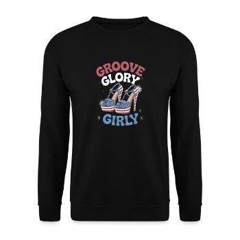 Groove Glory Girly Schuhe Design für Patrioten - Unisex Pullover - Schwarz - Vorne - Alina (178cm) & Michal (187cm)