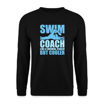 Schwimmen Wassersport Schwimmer Geschenke - Unisex Pullover - Schwarz - Vorne - Alina (178cm) & Michal (187cm)