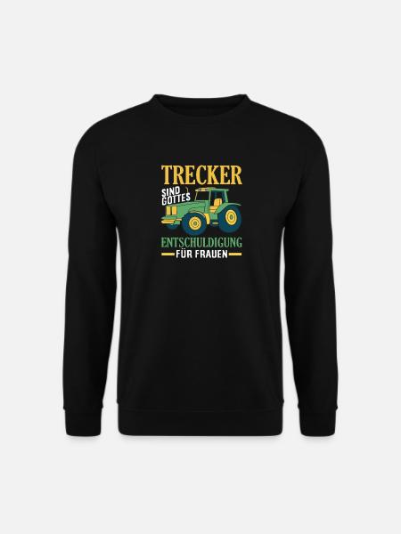 Traktorfahrer Hobby Bauer Traktor Männer Spruch - Unisex Pullover - Schwarz