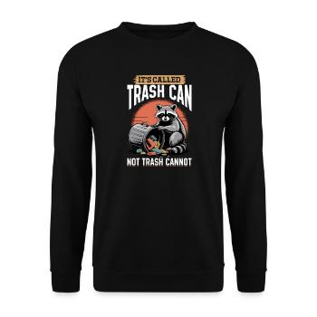 Funny Raccoon - Unisex Pullover - Schwarz - Vorne - Alina (178cm) & Michal (187cm)