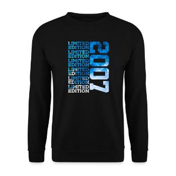 ÉDITION LIMITÉE 2007 19 ANS 19E ANNIVERSAIRE - Sweat-shirt Unisexe - noir - Devant - Alina (178cm) & Michal (187cm)